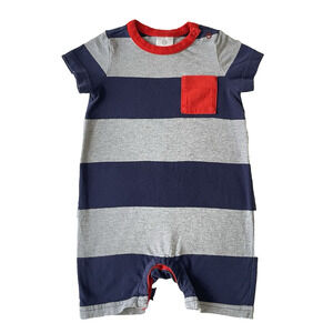 Hanna Andersson Boys Sz 60 All In One Supersoft Jersey Romper Shortall One Piece
